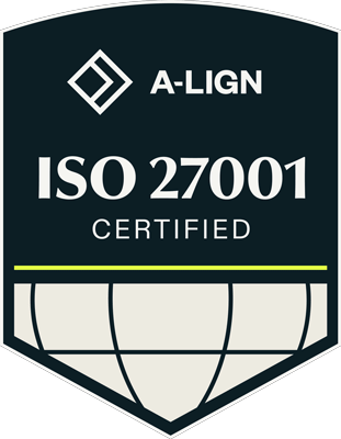 A-LIGN ISO 27001 certified badge